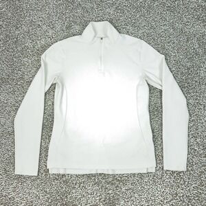 Nike Pullover Womens Small White Dri-FIT 1/4 Zip Long Sleeve Running Workout Gym
